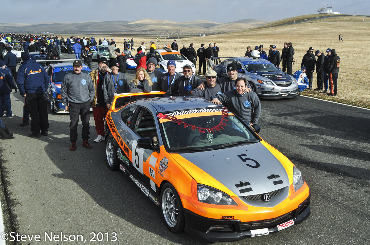 Early Christmas Present. It was a low key family and friends affair, made festive for the season. The Bay Area based Acura overcame some wheel and suspension issues to finish a fine second in a very competitive class.