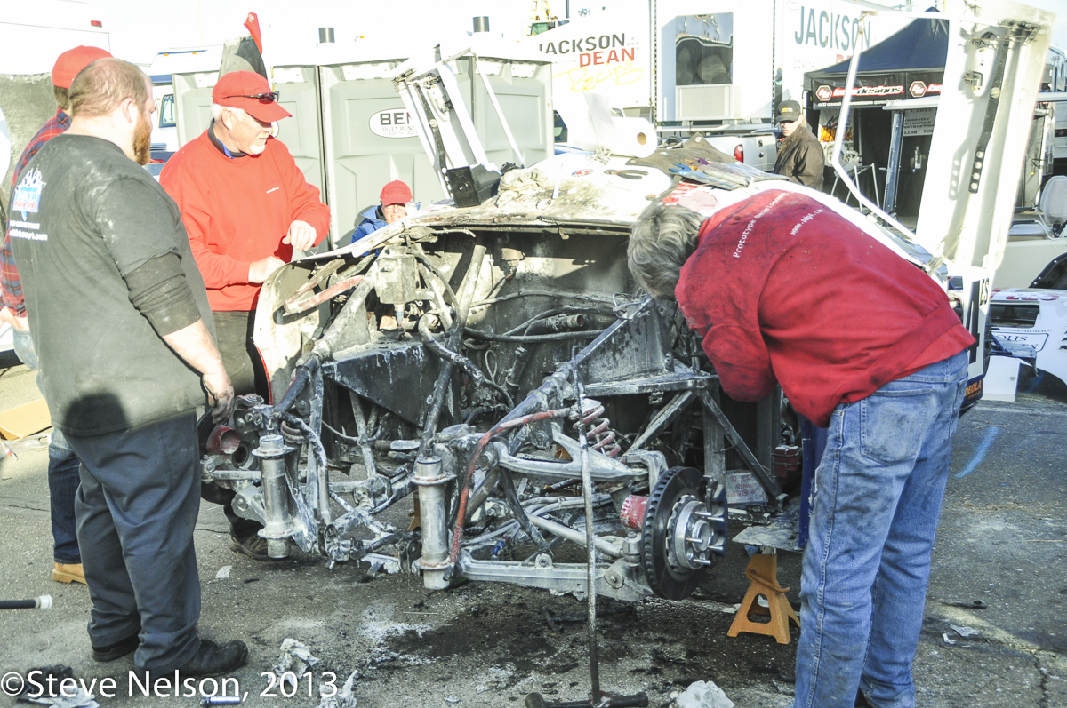 Extreme Endurance Spirit. The PTG (yes, that PTG) entered Factory Five quasi-DP looking prototype caught fire on the four lap of the race. Any sane team would have gone home and warmed up. But at Thunderhill sanity parks at the gate and the team spent over 20 hours rebuilding the car, finishing the race just a tad behind the leaders.